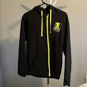 Grenade snowboarding Black Hoodie with Neon Yellow Details